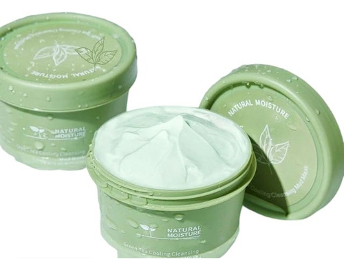 Mascarilla De Te Verde Y Barro Exfoliante Para  Acne