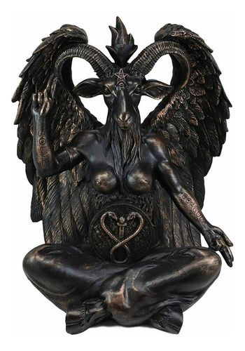 Ídolo Satánico Baphomet Zen Escultura De Cabra Mágica