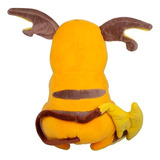 Pelúcia Raichu Pokemon 14cm Antialérgico Cor Amarelo
