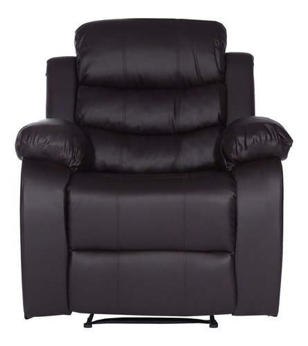 Sillon Sofa Reclinable Relax 1 Cuerpo Celio Ecocuero Negro