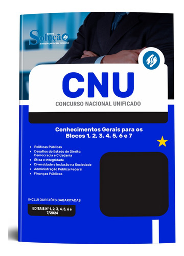 Apostila Cnu 2024 - Bloco 1 2 3 4 5 6 7 - Conhecimentos Gerais - Editora Solução