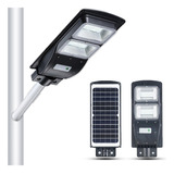 Lámpara Solar Recargable Luz Solar Exterior Jardín 60 Watts Color Negro