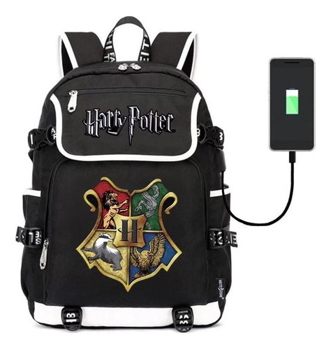 Mochila De Estudiante Popular Harry Potter Con Puerto Usb