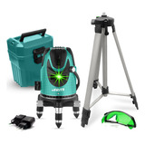 Nivel A Laser 5 Linhas Verde 360 Graus Maleta Esquadro Tripé