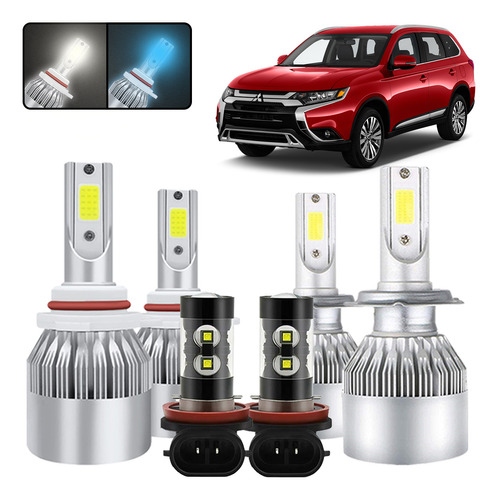 Kit De Focos Led 9005 H7 Para Mitsubishi Outlander 2014-2020