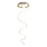 Lámpara Cristal Candelabro De Gota De Lluvia En Espiral Gu10