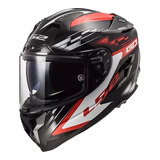 Casco Moto Ls2 327 Challenger Gp Negro Rojo Agrobikes