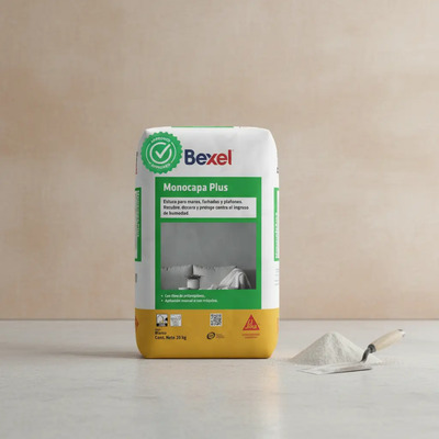 Estuco Decorativo Bexel Monocapa Blanco Sika 20 Kg | Envío gratis