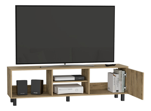 Rack Para Tv 70'' Tunez Plus Finlandek 160x47 Color Macadamia