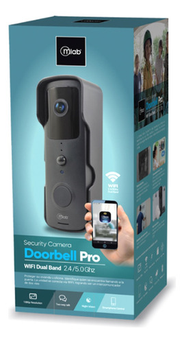 Cámara Wifi Video Portero Doorbell Pro Microlab 9256 Negro