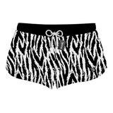 Short Praia Feminino Zebra Animal Listrado 0014