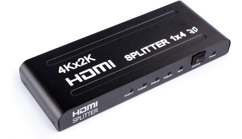 Splitter Hub Distribuidor Hdmi, 1 Entrada Y 4 Salida