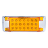 Plafón Lateral 21 Leds Estrobo Ámbar Rectangular Tunelight