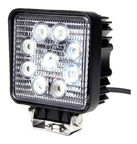 Faro Auxiliar 9 Led 27 Watts Proyector Off Road 4x4 Cuadrado