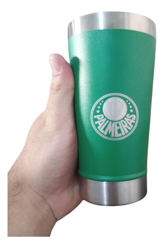 Kit Copo Termico Palmeiras Verdão Cerveja C/tampa E Abridor