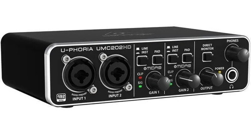 Interface De Áudio Usb Behringer Umc202 Hd U-phoria Usb