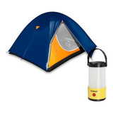 Combo Carpa + Farol Camping Aventura Playa P/ 4 Personas