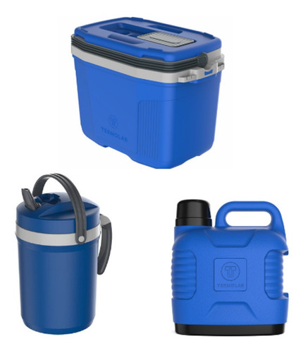 Kit Termolar Caixa Term 32l / Galão 5l / Tereré 2,5l Azul