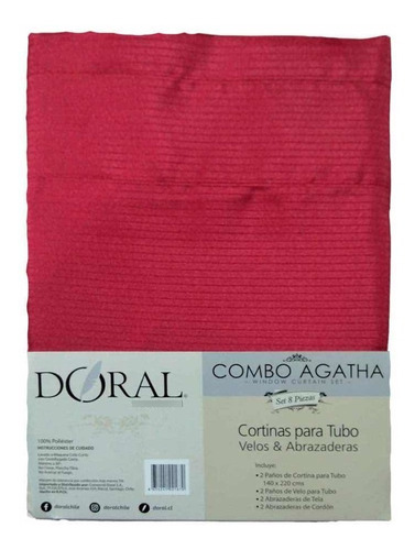 Set De Cortinas Mas Velos Combo Agatha, Marca Doral