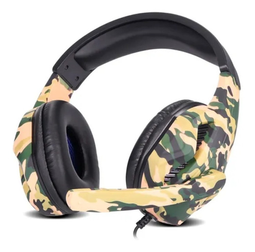 Fone De Ouvido Gamer Com Microfone Pc Headset P2 Camuflado