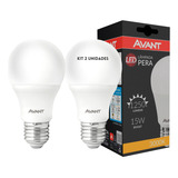 2 Lâmpada Led 15w Soquete E27 6500k Branca Fria Avant