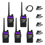 Paquete De 5 Baofeng Uv-5r+ Plus Ham Radio De Mano, Radio Bi