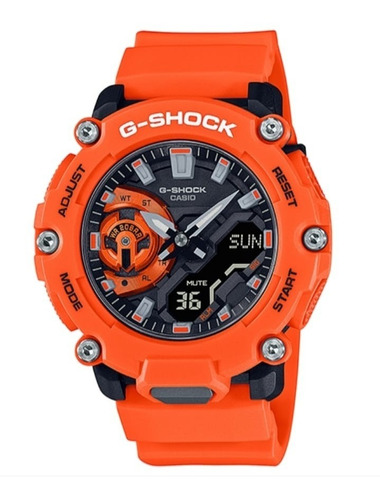 G Shock Ga 2200m  Original Fibra De Carbono Naranja