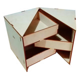 Caja De Madera Organizadora Cubo