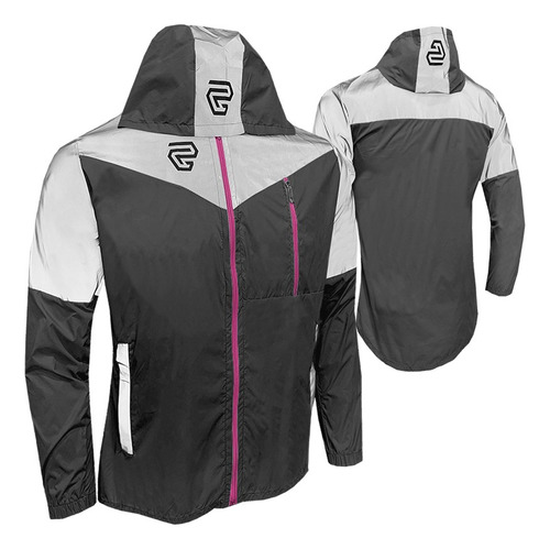 Chaqueta Cortaviento Reflectiva Mujer Gp Semi Impermeable