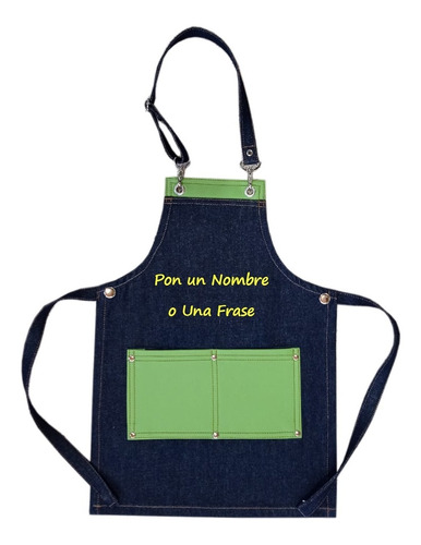 Pechera Multiuso De Niños Verde Personalizado