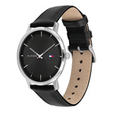 Reloj Tommy Hilfiger Hombre James Th1791651 Plateado, Negro Color Del Bisel Plateado