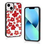 Funda Fanxi iPhone 13-flores Rojas