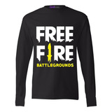 Polera Manga Larga  Free Fire Niño Adulto Grafimax 