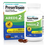 Preservision Areds 2 Formula Bausch + Lomb 120 Gel Soft Sabor Sem