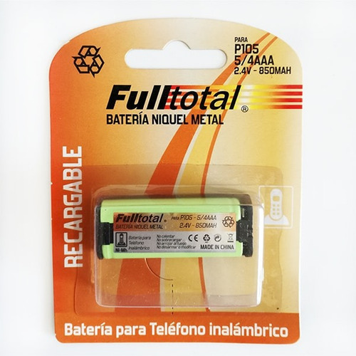 Pila Teléfono Inalámbrico Fulltotal P105 5/4aaa 850ma Nimh