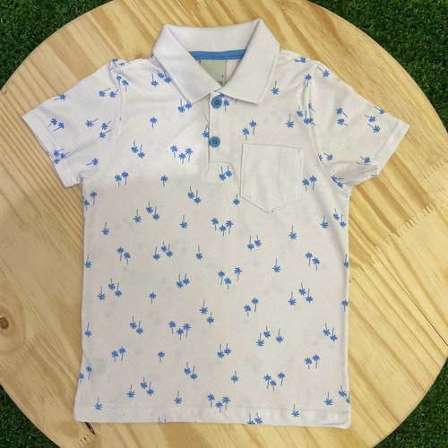 Camisa Polo Coqueiros Branca Infantil