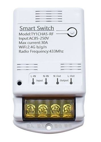 Módulo De Relé Tuya Wifi 30a, 85-250 V, Interruptor Intelige