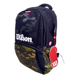 Mochila Wilson Juvenil Camuflaje Negro Verde Casual