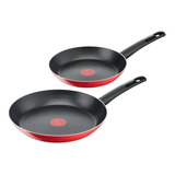 2 Pzas Sartenes Simplycook Antiadherente Aluminio T-fal