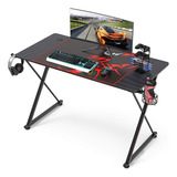 Ee Eureka Ergonomic Gaming Desk, 47 Inch Gamer Workstation, 