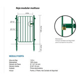 Puerta Modular Con Postes Metal 120x78 Cm