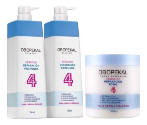 Obopekal® Kit Reparación Profunda Shampoo Balsamo Y Crema