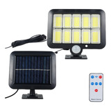 Kit 2 Luminária Refletor Solar Pared 120 Cob Sensor Presença