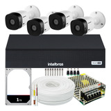 Kit 4 Cameras Seguranca Intelbras 1220b Full Hd Dvr 8ch 1tb