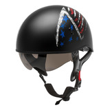 Casco Gmax Hh-65 Half Bravery Mate Negro/rojo/blanco/azul