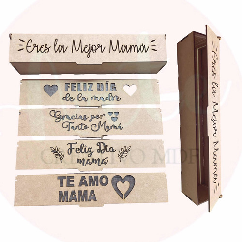 Caja Para Rosa/chocolates Día De Las Madres Mdf 3mm