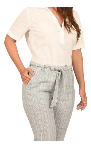 Pantalón Ferrioni Lauren Mujer Con Cintas