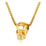 Nuevo Collar Acero Titanio Inox C913 Cráneo Calavera Santa