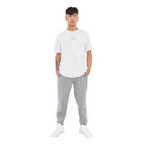 Buzo Hombre Jogger Gris Claro Liso Corona