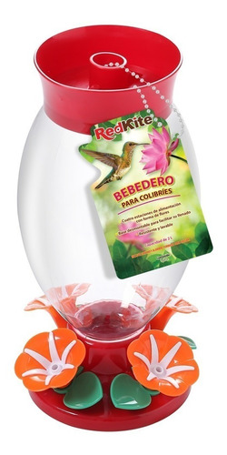 Bebedero Para Colibrí 2 Litros Con Hibiscos 